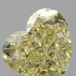Diament o barwie fantazyjnej serce, 1.7ct, VS1, Fancy Light  Yellow, GIA 6462990334