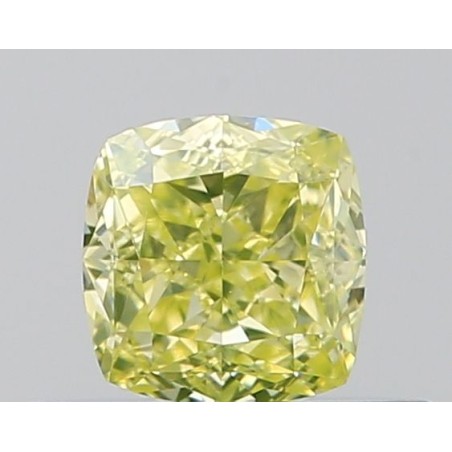 Diament o barwie fantazyjnej szlif poduszkowy brylantowy, 0.41ct, VS2, Fancy Greenish Yellow, GIA 5513601100