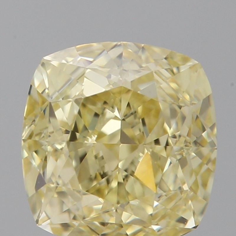 Diament o barwie fantazyjnej szlif poduszkowy brylantowy, 0.71ct, VVS2, Fancy Yellow, GIA 2477201108 Diament o barwie fantazyjnej szlif poduszkowy brylantowy, 0.71ct, VVS2, Fancy Yellow, GIA 2477201108