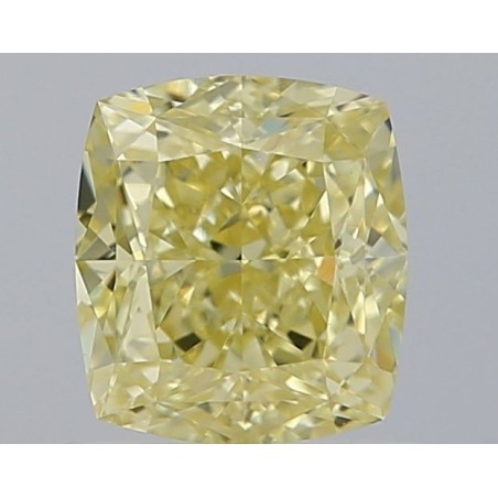 Diament o barwie fantazyjnej szlif poduszkowy brylantowy, 0.91ct, VVS2, Fancy Yellow, GIA 2486768707