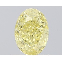 Diament o barwie fantazyjnej szlif owalny, 0.64ct, SI2, Fancy Intense Yellow, GIA 2517579457