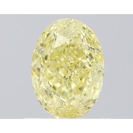 Diament o barwie fantazyjnej szlif owalny, 0.64ct, SI2, Fancy Intense Yellow, GIA 2517579457