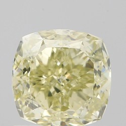 Diament o barwie fantazyjnej szlif poduszkowy brylantowy, 1.01ct, VVS1, Fancy Grayish Yellowish Green, GIA 2484055470