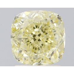 Diament o barwie fantazyjnej szlif poduszkowy brylantowy, 1.51ct, VS2, Fancy Yellow, GIA 6525417403