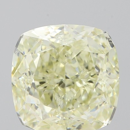 Diament o barwie fantazyjnej szlif poduszkowy brylantowy, 1.51ct, SI2, Fancy Greenish Yellow, GIA 7471710166