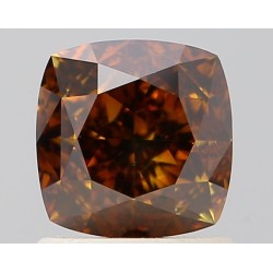 Diament o barwie fantazyjnej szlif poduszkowy brylantowy, 1.2ct, VS2, Fancy Dark Yellowish Brown, GIA 2507158778
