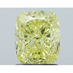 Diament o barwie fantazyjnej szlif poduszkowy modyfikowany, 1.53ct, VS1, Fancy Yellow, GIA 3525592961