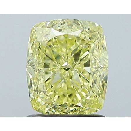 Diament o barwie fantazyjnej szlif poduszkowy modyfikowany, 1.53ct, VS1, Fancy Yellow, GIA 3525592961