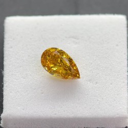 Diament o barwie fantazyjnej szlif gruszkowy, 0.3ct, VS2, Fancy Deep Orange Yellow, GIA 6461808838