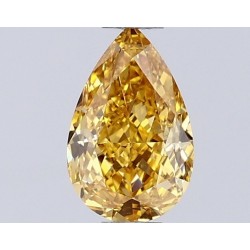 Diament o barwie fantazyjnej szlif gruszkowy, 0.5ct, VS1, Fancy Vivid Yellow Orange, GIA 1533230067