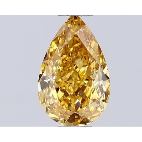 Diament o barwie fantazyjnej szlif gruszkowy, 0.5ct, VS1, Fancy Vivid Yellow Orange, GIA 1533230067