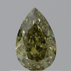 Diament o barwie fantazyjnej szlif gruszkowy, 0.7ct, VS2, Fancy Deep Brownish Greenish Yellow, GIA 6237616006