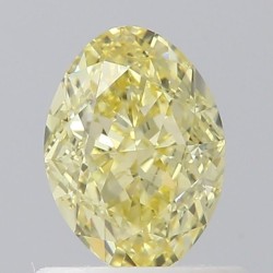 Diament o barwie fantazyjnej szlif owalny, 0.79ct, VS2, Fancy Intense Yellow, GIA 6462717818