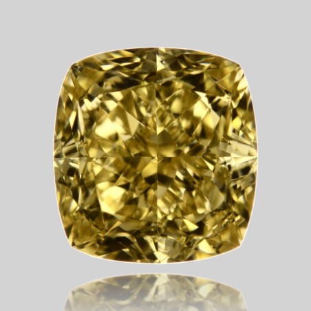 Diament o barwie fantazyjnej szlif poduszkowy brylantowy, 1.32ct, VS1, Fancy Brownish Yellow, GIA 2221396542