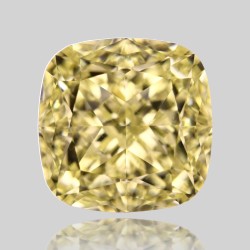 Diament o barwie fantazyjnej szlif poduszkowy brylantowy, 1.53ct, VS1, Fancy Light Yellow, GIA 6465233690