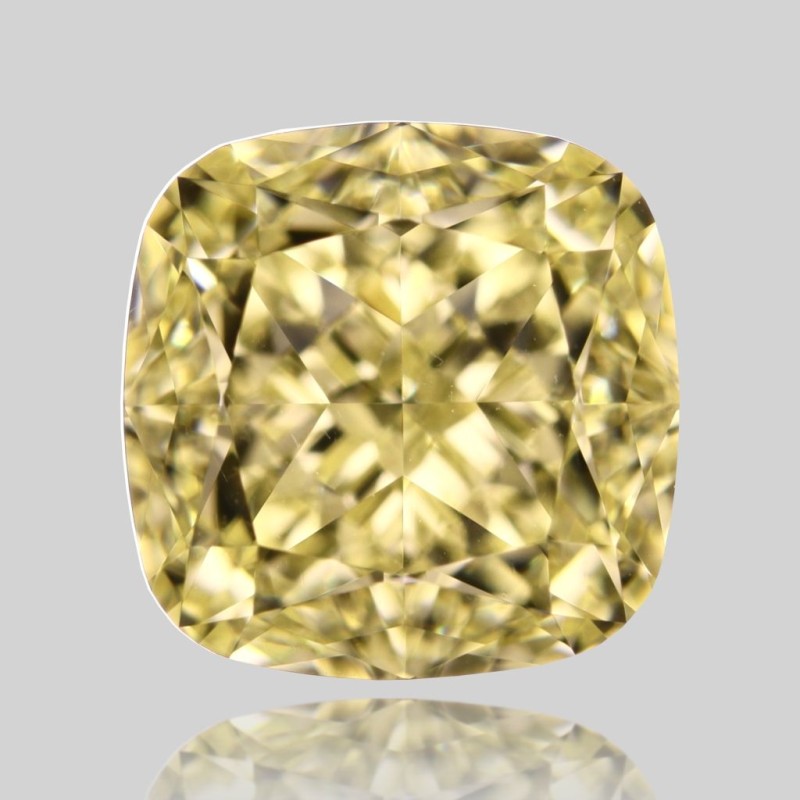 Diament o barwie fantazyjnej szlif poduszkowy brylantowy, 1.53ct, VS1, Fancy Light Yellow, GIA 6465233690 Diament o barwie fantazyjnej szlif poduszkowy brylantowy, 1.53ct, VS1, Fancy Light Yellow, GIA 6465233690