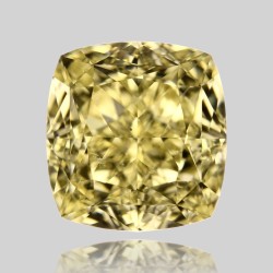 Diament o barwie fantazyjnej szlif poduszkowy brylantowy, 1.61ct, VS1, Fancy Yellow, GIA 7442452359