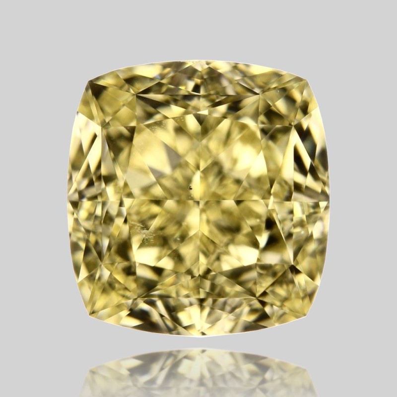 Diament o barwie fantazyjnej szlif poduszkowy brylantowy, 1.61ct, VS1, Fancy Yellow, GIA 7442452359 Diament o barwie fantazyjnej szlif poduszkowy brylantowy, 1.61ct, VS1, Fancy Yellow, GIA 7442452359