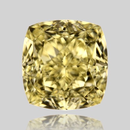 Diament o barwie fantazyjnej szlif poduszkowy brylantowy, 1.61ct, VS1, Fancy Yellow, GIA 7442452359
