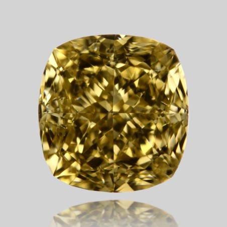 Diament o barwie fantazyjnej szlif poduszkowy brylantowy, 1.1ct, VS1, Fancy Brownish Yellow, GIA 2223396570