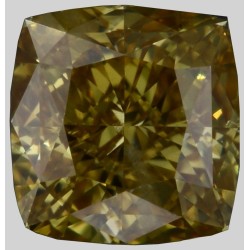 Diament o barwie fantazyjnej szlif poduszkowy brylantowy, 0.41ct, SI2, Fancy Intense Orangey Yellow, GIA 5166108906