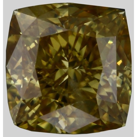 Diament o barwie fantazyjnej szlif poduszkowy brylantowy, 0.41ct, SI2, Fancy Intense Orangey Yellow, GIA 5166108906