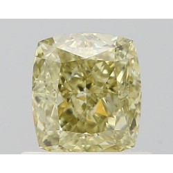 Diament o barwie fantazyjnej szlif poduszkowy brylantowy, 0.85ct, VS1, Fancy Brownish Greenish Yellow, GIA 2504057888