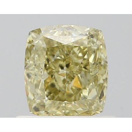 Diament o barwie fantazyjnej szlif poduszkowy brylantowy, 0.85ct, VS1, Fancy Brownish Greenish Yellow, GIA 2504057888