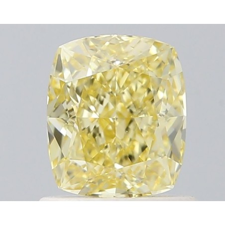 Diament o barwie fantazyjnej szlif poduszkowy brylantowy, 0.9ct, VVS1, Fancy Yellow, GIA 2534104648