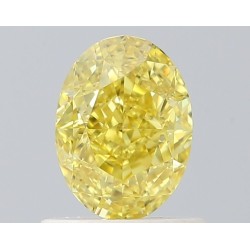 Diament o barwie fantazyjnej szlif owalny, 0.76ct, VVS1, Fancy Vivid Yellow, GIA 1529184583