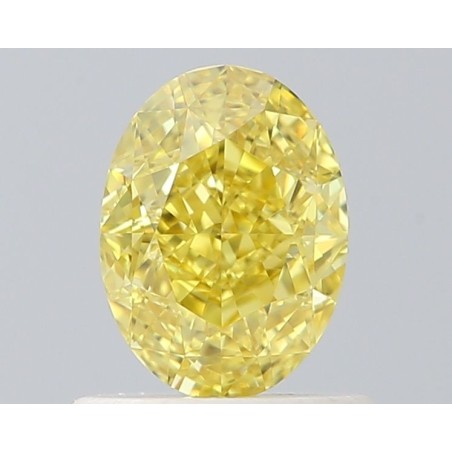 Diament o barwie fantazyjnej szlif owalny, 0.76ct, VVS1, Fancy Vivid Yellow, GIA 1529184583