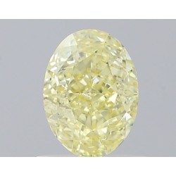 Diament o barwie fantazyjnej szlif owalny, 0.76ct, VVS2, Fancy Light Yellow, GIA 7528236528