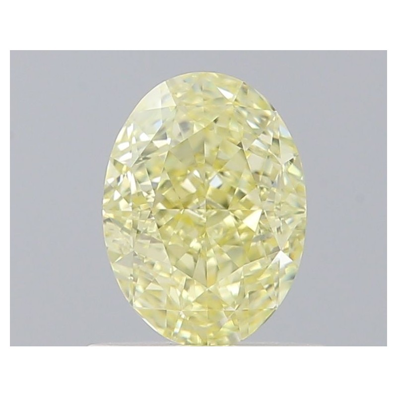 Diament o barwie fantazyjnej szlif owalny, 0.76ct, VVS2, Fancy Light Yellow, GIA 7528236528