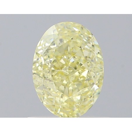 Diament o barwie fantazyjnej szlif owalny, 0.76ct, VVS2, Fancy Light Yellow, GIA 7528236528