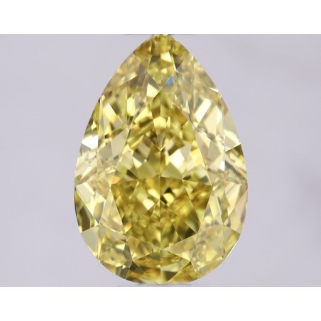 Diament o barwie fantazyjnej szlif gruszkowy, 1.7ct, VVS1, Fancy Vivid Yellow, GIA 5231202011