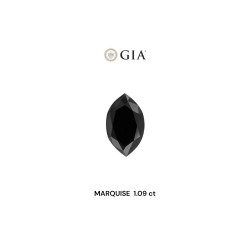 Diament o barwie fantazyjnej markiza, 1.09ct, VVS2, Fancy Black, GIA 2235519363