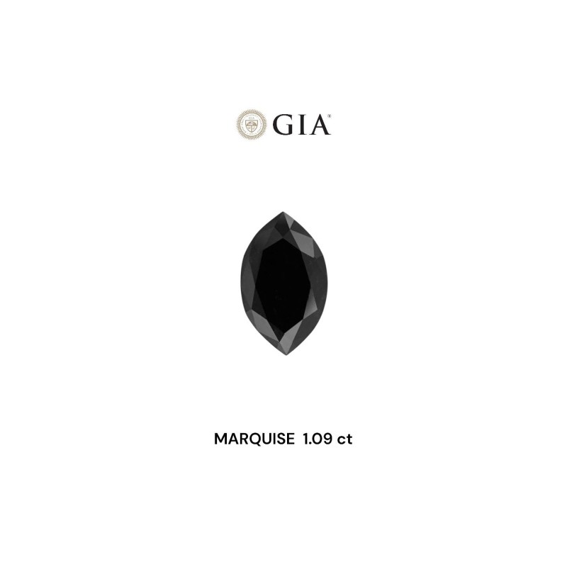 Diament o barwie fantazyjnej markiza, 1.09ct, VVS2, Fancy Black, GIA 2235519363 Diament o barwie fantazyjnej markiza, 1.09ct, VVS2, Fancy Black, GIA 2235519363
