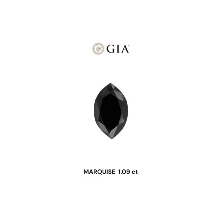 Diament o barwie fantazyjnej markiza, 1.09ct, VVS2, Fancy Black, GIA 2235519363