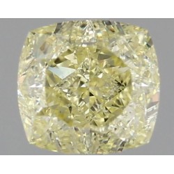 Diament o barwie fantazyjnej szlif poduszkowy modyfikowany, 1ct, SI1, Fancy Light Yellow, GIA 1465564339