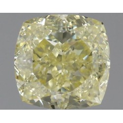 Diament o barwie fantazyjnej szlif poduszkowy modyfikowany, 1ct, VS1, Fancy Light Yellow, GIA 5463647226