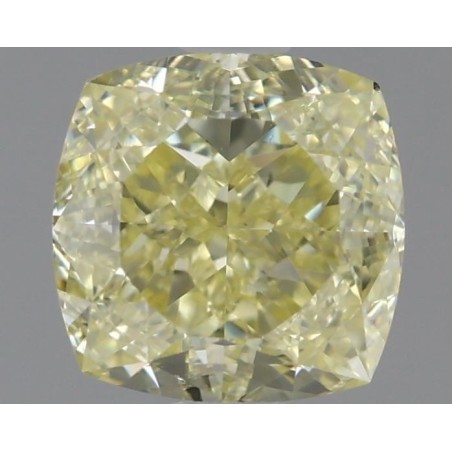 Diament o barwie fantazyjnej szlif poduszkowy modyfikowany, 1ct, VS1, Fancy Light Yellow, GIA 5463647226