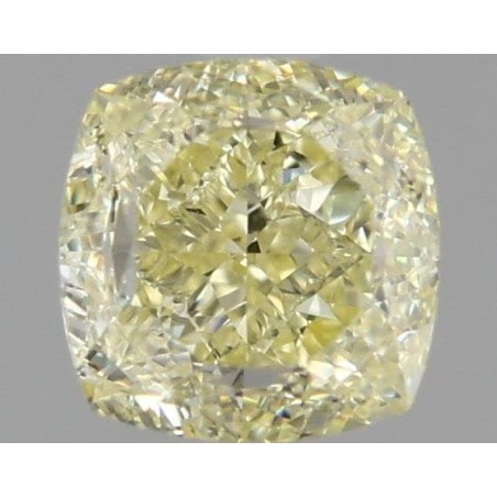 Diament o barwie fantazyjnej szlif poduszkowy modyfikowany, 1.01ct, VS2, Fancy Light Yellow, GIA 7466562315