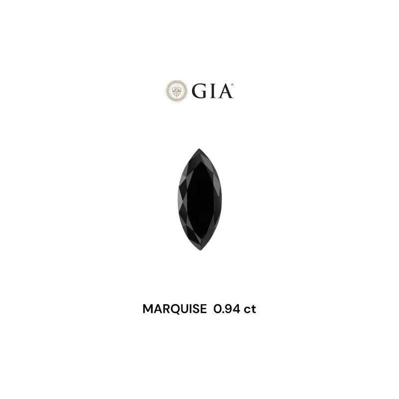 Diament o barwie fantazyjnej markiza, 0.94ct, VVS2, Fancy Black, GIA 2231481989 Diament o barwie fantazyjnej markiza, 0.94ct, VVS2, Fancy Black, GIA 2231481989