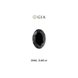 Diament o barwie fantazyjnej szlif owalny, 0.4ct, VVS2, Fancy Black, GIA 2233519226