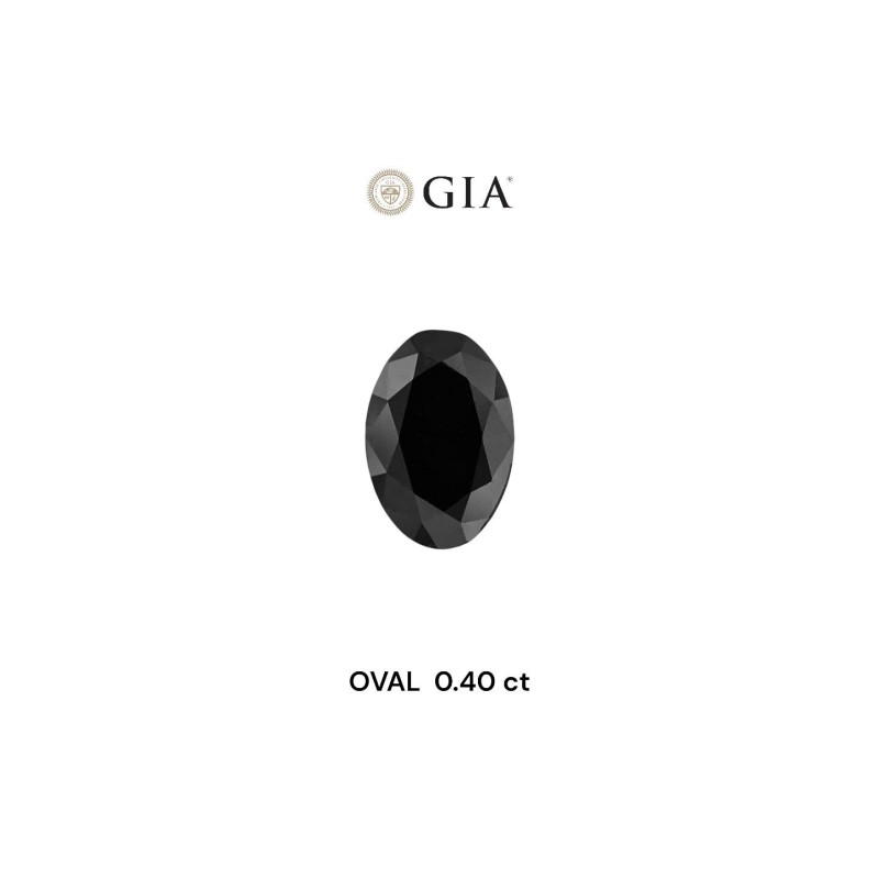 Diament o barwie fantazyjnej szlif owalny, 0.4ct, VVS2, Fancy Black, GIA 2233519226 Diament o barwie fantazyjnej szlif owalny, 0.4ct, VVS2, Fancy Black, GIA 2233519226