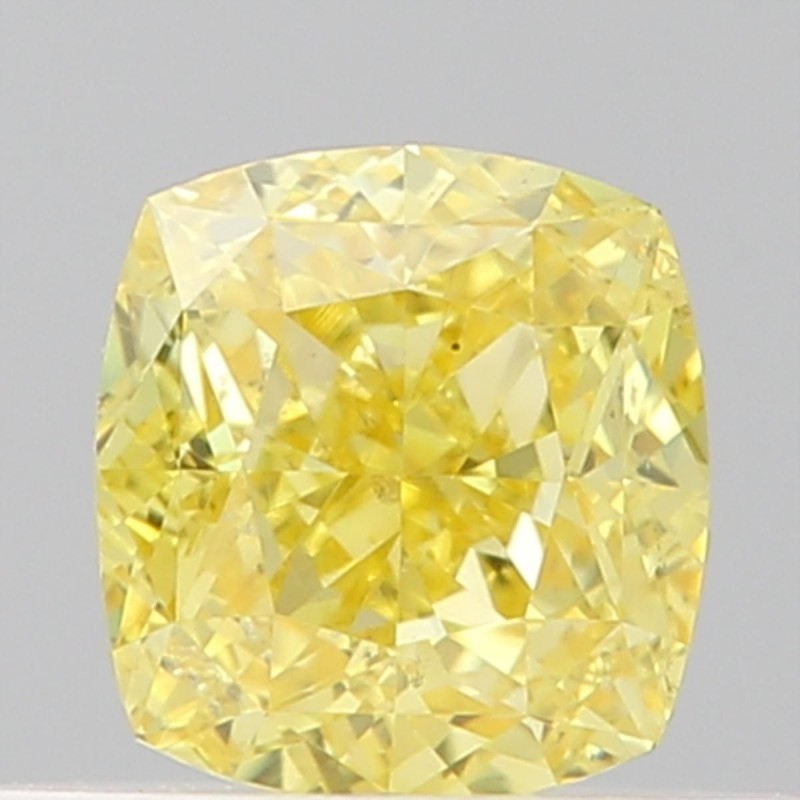 Diament o barwie fantazyjnej szlif poduszkowy brylantowy, 0.51ct, SI2, Fancy Vivid Yellow, GIA 6481445634 Diament o barwie fantazyjnej szlif poduszkowy brylantowy, 0.51ct, SI2, Fancy Vivid Yellow, GIA 6481445634