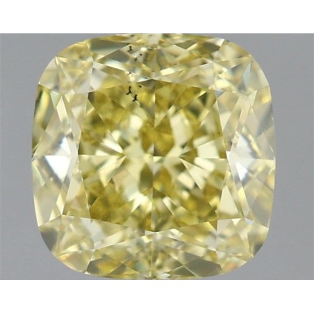 Diament o barwie fantazyjnej szlif poduszkowy modyfikowany, 1.59ct, SI1, Fancy Yellow, GIA 7323302214