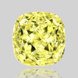 Diament o barwie fantazyjnej szlif poduszkowy brylantowy, 1.52ct, VS2, Fancy Intense Yellow, GIA 7466233683