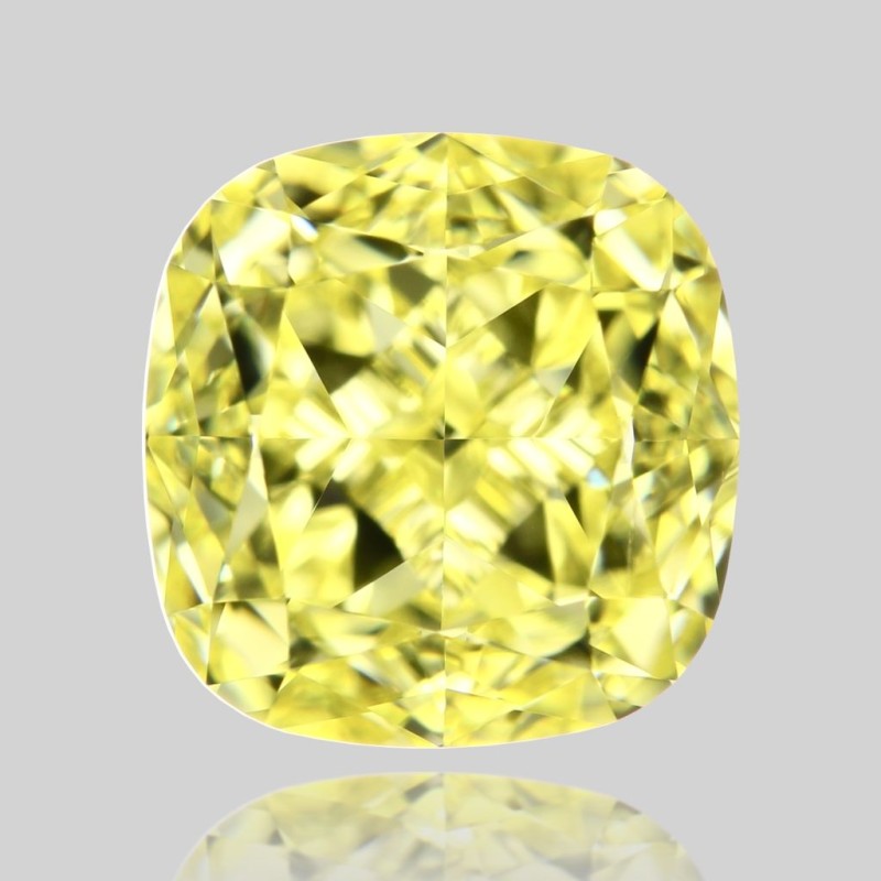 Diament o barwie fantazyjnej szlif poduszkowy brylantowy, 1.52ct, VS2, Fancy Intense Yellow, GIA 7466233683 Diament o barwie fantazyjnej szlif poduszkowy brylantowy, 1.52ct, VS2, Fancy Intense Yellow, GIA 7466233683