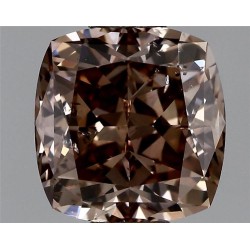 Diament o barwie fantazyjnej szlif poduszkowy brylantowy, 1.01ct, SI2, Fancy Dark Orangey Brown, GIA 2176750857